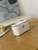 Chanel A68130  Vanity with chain Grained Calfskin Gold White