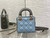 Dior M0505 Mini Lady Dior Bag Blue & Gray Calfskin