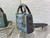 Dior M0505 Mini Lady Dior Bag Blue & Gray Calfskin