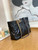 Chanel 19 Shopping Bag Shiny Lambskin AS3660 Gold-Tone  Silver-Tone & Ruthenium-Finish Metal Black