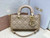 Dior M0613 Small Lady D-joy Bag Sand Colored Cannage Lambskin