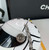 Chanel AS3774 Evening Helmet Minaudiere Resin Strass White and Black
