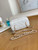 Chanel A81242 Vanity with chain Lambskin Gold football White