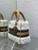 Dior M0565 Medium Lady D-Lite Wool Beige with Brown M1036