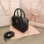 MiuMiu 5BB124 Matelassé Nappa Leather Top-handle Bag Black