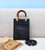 Fendi 8BS051 Mini Sunshine Shopper Leather Bag 8376A Black - luxibagsmall