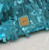 Fendi 8BS017 Mini Baguette Turquoise sequin and leather bag 8601s