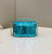 Fendi 8BS017 Mini Baguette Turquoise sequin and leather bag 8601s