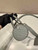 Prada 1BA389 Antique Nappa Leather Handbag Gray