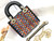 Dior S0856 Micro Lady Dior Bag Horizon Black Metallic Cannage Lambskin with multicolor embroidery sequins