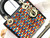 Dior S0856 Micro Lady Dior Bag Horizon Black Metallic Cannage Lambskin with multicolor embroidery sequins