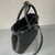 Prada 1BA434 Black Prada Buckle Medium Leather Handbag With Belt
