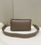 Fendi 8BR600 Baguette Gray full grain leather bag 8393
