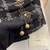Chanel AS3615 Backpack Wool Tweed & Gold-Tone Metal Black & Gray