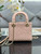 Dior M0505 Mini Lady Bag Metallic Cannage Lambskin Embroidery plum blossom beads Pink