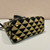 Prada 1BA906 Galleria embroidered fabric bag Black and Beige
