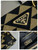 Prada 1BA906 Galleria embroidered fabric bag Black and Beige