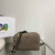 Prada Leather bag with shoulder strap 1BH082 Dark Gray