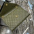 YSL 600166 Envelope Large In Quilted Grain De Poudre Embossed Leather Black Green