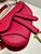 Dior S5685 Micro Saddle Bag With Strap Scarlet Red Goatskin