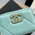 Chanel AP0945 CARD HOLDER Lambskin Blue