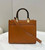 Fendi 8BH394 Fendi Sunshine Small Brown leather shopper
