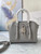 Givenchy BB50J0B00D Mini Antigona Lock Bag in Box Leather Gray