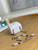 Chanel A68101 Small Vanity With Chain Lambskin White