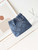 Chanel AS3260 22 Small Handbag Silver Tone-Metal Canvas Blue Denim