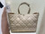 Dior M2820 Large Dior Toujours Bag Beige Macrocannage Calfskin
