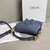 Dior S5685 Micro Saddle Bag With Strap Scarlet Light Blue Goatskin
