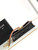 Celine 10J733 CUIR TRIOMPHE Logo print Calfskin leather WOC Green & Brown