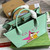 Gucci 659983 Bananya Print Small Tote Pale green