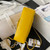 Chanel AS2431 Mini flap Yellow Lambskin bag with top handle Gold