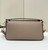 Fendi 8BR600 Baguette Grey Selleria bag with Oversized Topstitching 8610