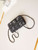 Chanel AS1119 Small Flap Classic Handbag Black Denim beaded sequin bag