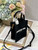 Dior S5555 Mini Dior Book Tote Phone Bag Black lace flowers S1110