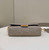 Fendi 8BR600 Baguette Medium Gray leather 0135M bag