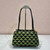 Prada 1BA368 From The Runway Small embroidered fabric Prada Symbole bag Black Ivy Green