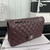 Chanel A01112 Flap Classic 11.12 Handbag Grained Calfskin & Silver-Tone Metal Wine Red