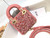 Dior S0856 Micro Lady Dior Bag Square Embroidery Set with Pink Multicolor Strass