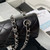 Chanel A01113 Flap Handbag Classic Bag Black Lambskin Silver