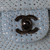 Chanel A01112 Flap Classic Handbag Velvet Crystal pearl Blue