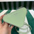Prada 1NR015 Embellished satin and leather mini-pouch Light green