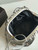 BV 585852 Bottega Veneta Mini Pouch Lambskin leather clutch with strap metallic Sliver