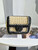 Chanel AS1115 Small Flap bag Raffia 18cm Beige & Black