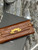 YSL 695949 Manhattan Clutch In Crocodile-Embossed Leather Caramel