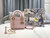 Dior M0505 Mini Dior Lady Bag Pink Cannage lambskin Gold