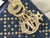 Dior M0505 Mini Dior Lady Bag Navy Blue Metallic Cannage Lambskin with Beaded Embroidery