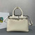 Prada 1BA434 White Prada Buckle Medium Leather Handbag With Belt